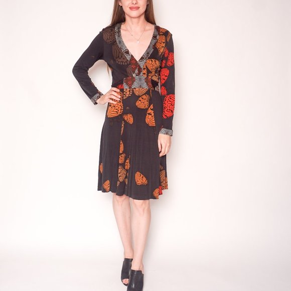 ISSA London Butterfly Wing Print Silk Dress - Picture 7 of 7